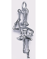 Silver 3D Majorette Charm