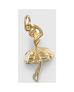 10K Yellow Gold 3D Ballet Dancer Charm