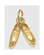 10K Yellow Gold Ballet Shoes Charm