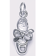 Silver 3D Tap Shoe Charm