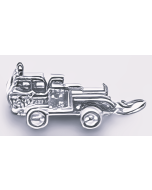 Silver 3D Fire Truck Charm