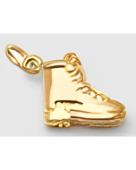 10K Yellow Gold 3D Hiking Boots Charm