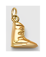 10K Yellow Gold 3D Ski Boot Charm