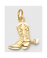 10K Yellow Gold Cowboy Boot Charm