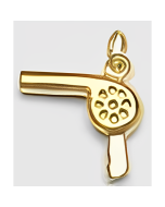 10K Yellow Gold 3D Hair Dryer Charm