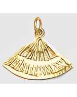 10K Yellow Gold Hand Fan Charm