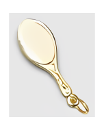 10K Yellow Gold 3D Hand Mirror Charm