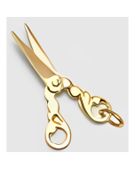 10K Yellow Gold 3D Scissors Charm