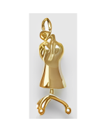 10K Yellow Gold 3D Tailor's Mannequin Pendant