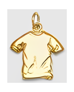 10K Yellow Gold 3D T-Shirt Charm