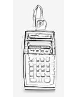 Silver 3D Calculator Charm