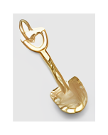 10K Yellow Gold 3D Shovel Charm