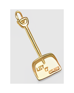 10K Yellow Gold 3D Snow Shovel Charm