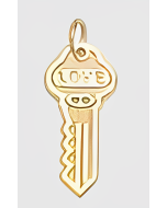 10K Yellow Gold Mini Love Key Charm