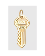 10K Yellow Gold Mini Love Key Charm