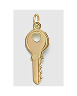 10K Yellow Gold Mini Basic Key Charm