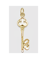 10K Yellow Gold Mini Vintage Key Charm