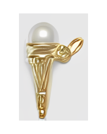 10K Yellow Gold 3D Ice Cream Cone Charm