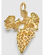 10K Yellow Gold 3D Grapes Charm