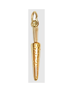 10K Yellow Gold 3D Carrot Charm