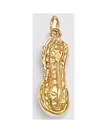 10K Yellow Gold 3D Peanut Charm