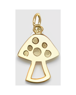 10K Yellow Gold Mushroom Charm