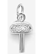 Silver 3D Mushroom Charm