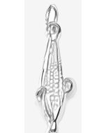 Silver 3D Corn Charm