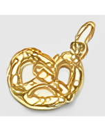 10K Yellow Gold 3D Pretzel Charm