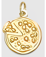 10K Yellow Gold 3D Pizza Pie Charm
