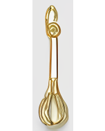 10K Yellow Gold 3D Whisk Charm