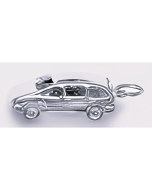 Silver 3D Hatchback Car Charm