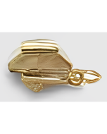 10K Yellow Gold 3D Tent Trailer Charm