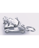 Silver 3D Golf Cart Charm