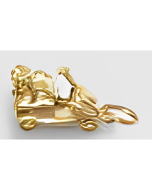 10K Yellow Gold 3D Golf Cart Charm