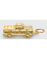 10K Yellow Gold 3D Light Truck Charm