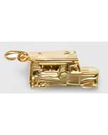 10K Yellow Gold 3D Camper Charm