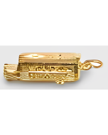 10K Yellow Gold 3D School Bus Charm