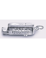 Silver 3D School Bus Charm