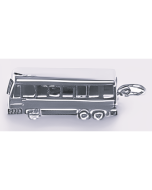 Silver 3D Bus Charm