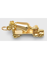 10K Yellow Gold 3D Cement Truck Charm