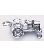 Silver 3D Tractor Charm