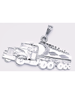 Silver Tanker Truck Charm