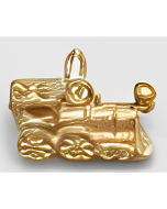 10K Yellow Gold 3D Train/Locomotive Charm