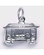 Silver 3D Street Car/ Tram Charm