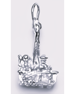 Silver 3D Chair Lift Charm