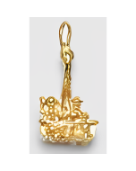 10K Yellow Gold 3D Chair Lift Charm