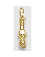 10K Yellow Gold 3D Spark Plug Charm