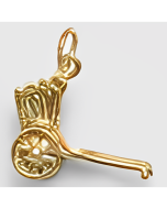 10K Yellow Gold 3D Rickshaw Charm