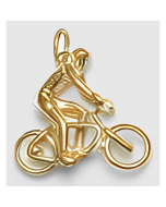 10K Yellow Gold 3D Bicycle Charm